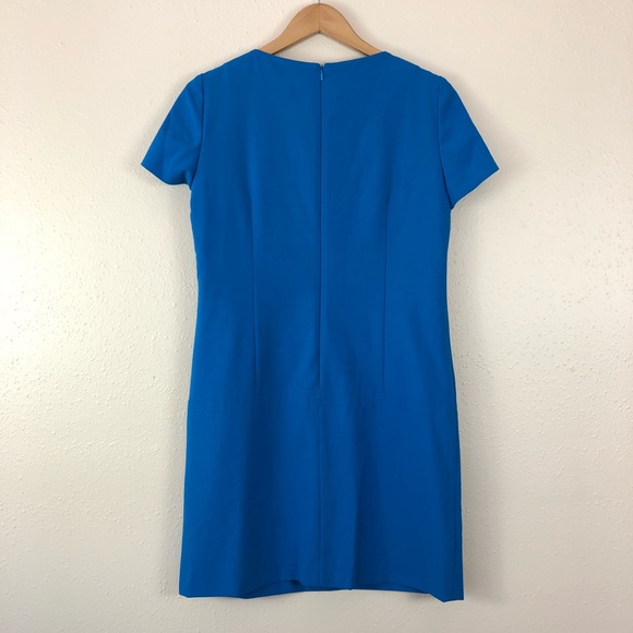 NWT Tahari ASL Stretch Blue Shift Dress Size 6 - Picture 3 of 5